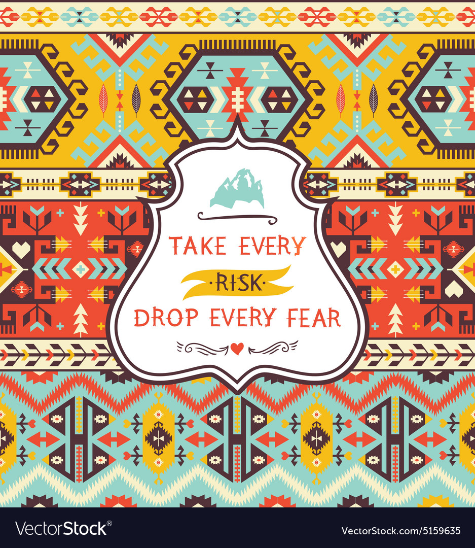 Seamless bright pattern with geometric elements