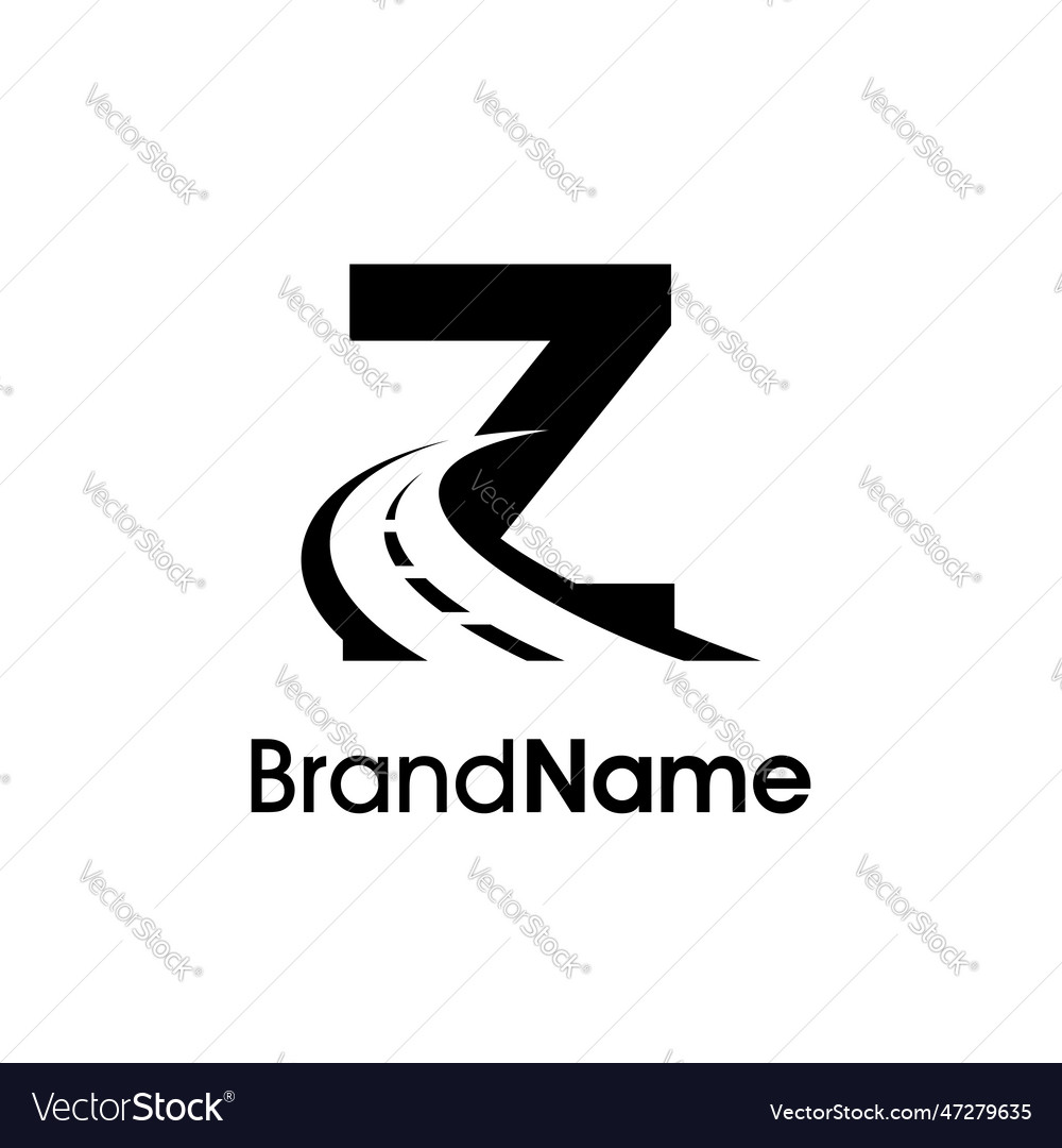 Simple initial z way logo vector image Simple initial z way logo