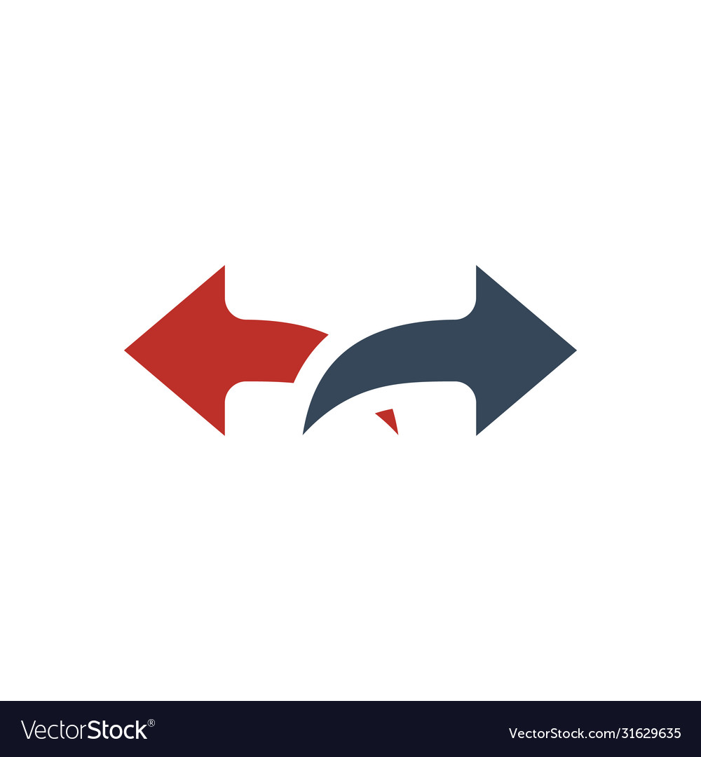 Two horizontal parallel arrows separating ways