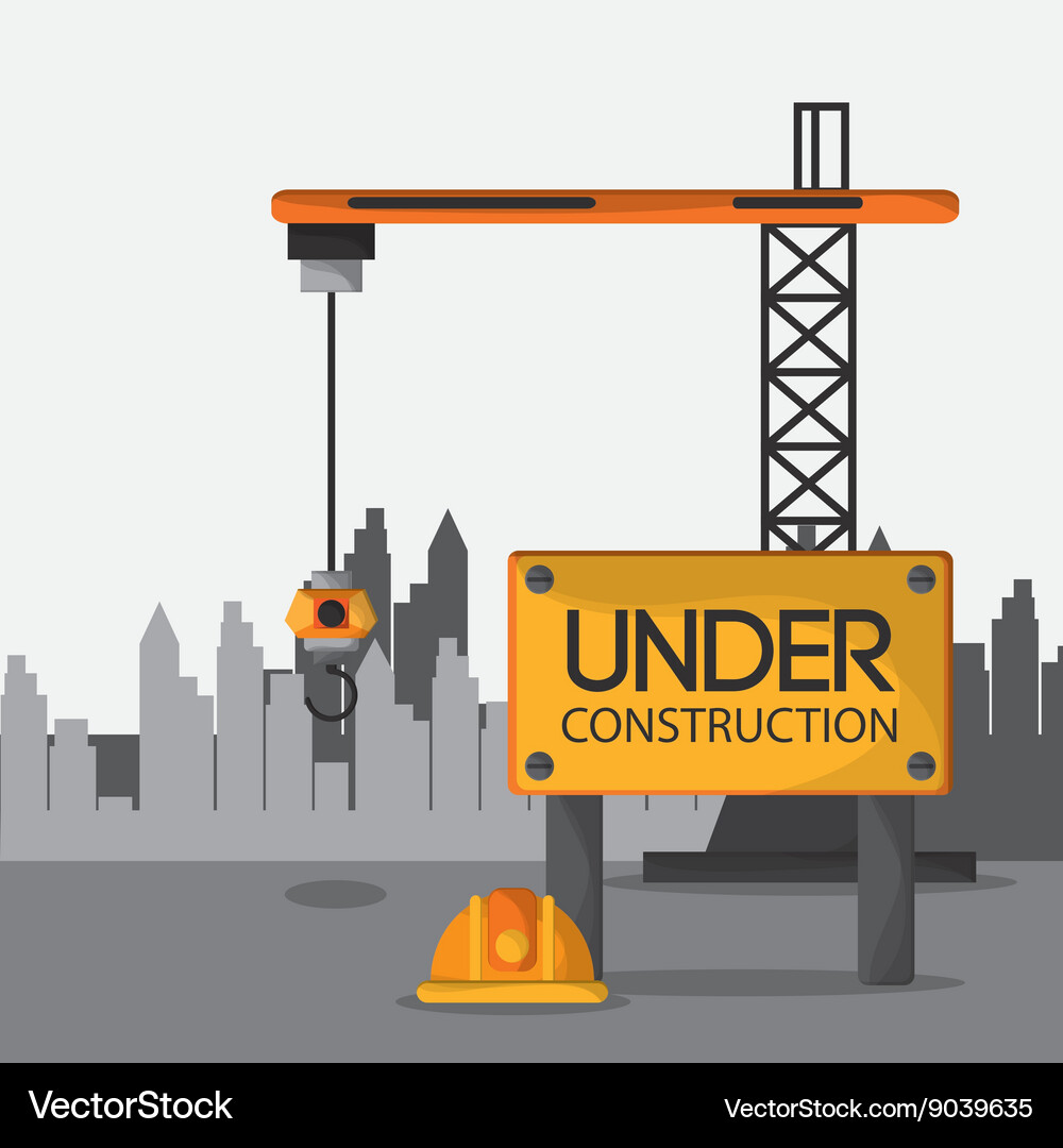 Under construction design tool icon colorful Vector Image