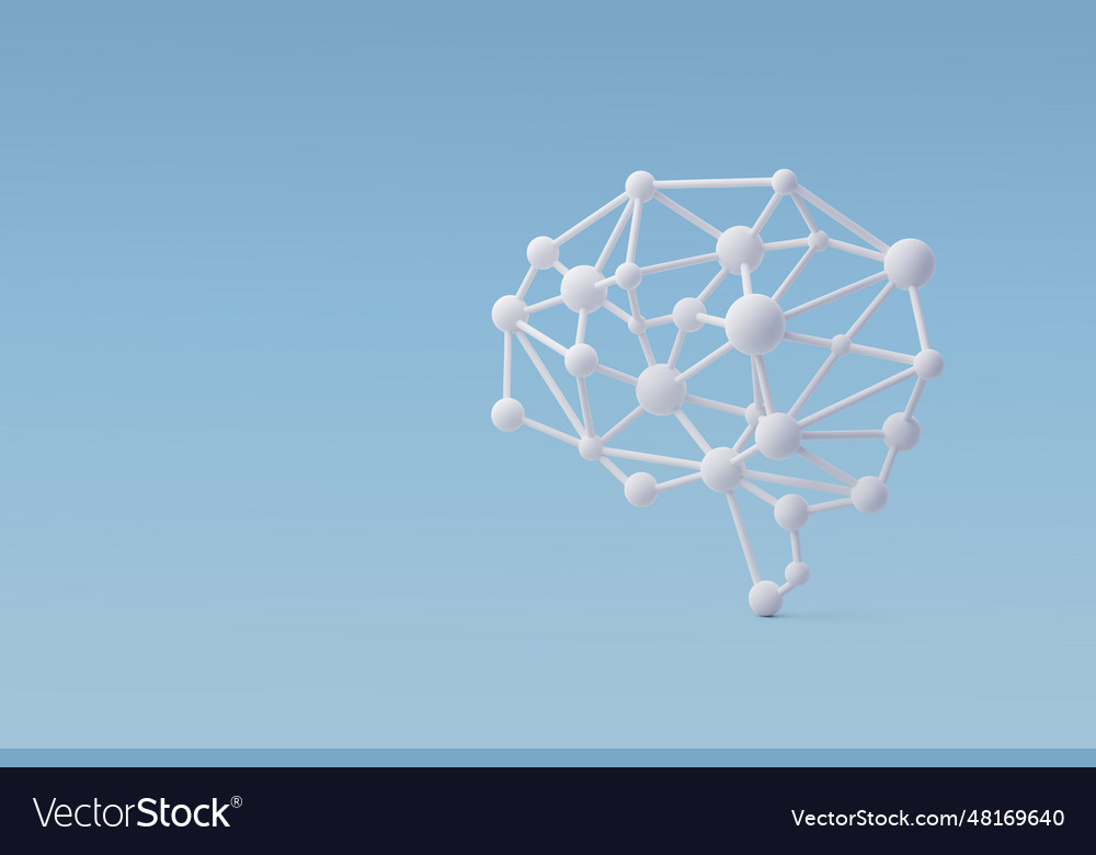 3d ai brain in science and business technology