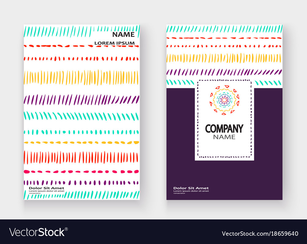 Abstract pattern with color hand drawn strokes