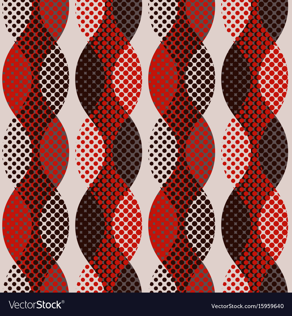 Abstract seamless pattern pixelated waves motif Vector Image