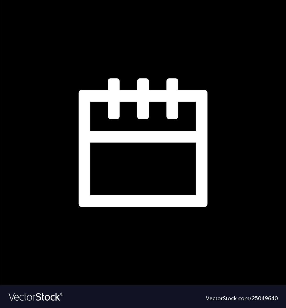 Calendar icon for simple flat style ui design