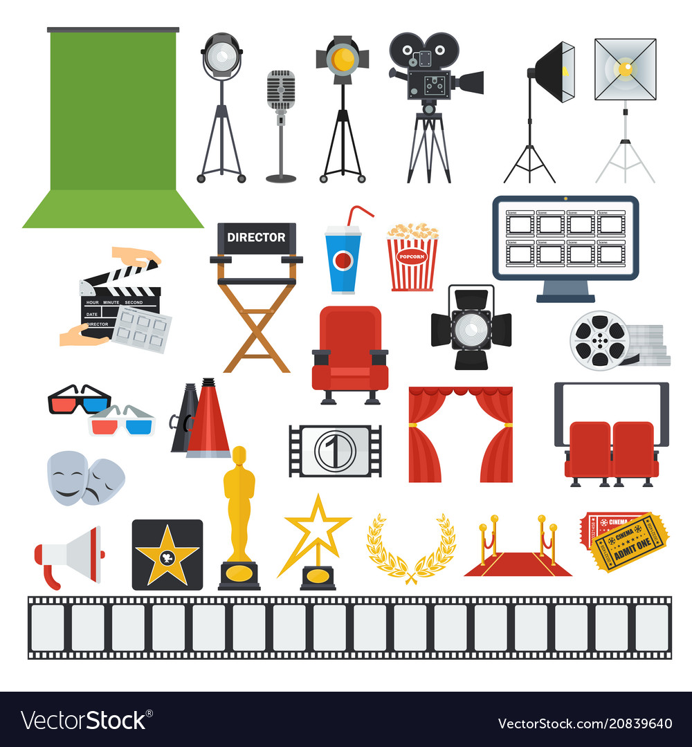 Kino- und Videoprodaction-Symbole