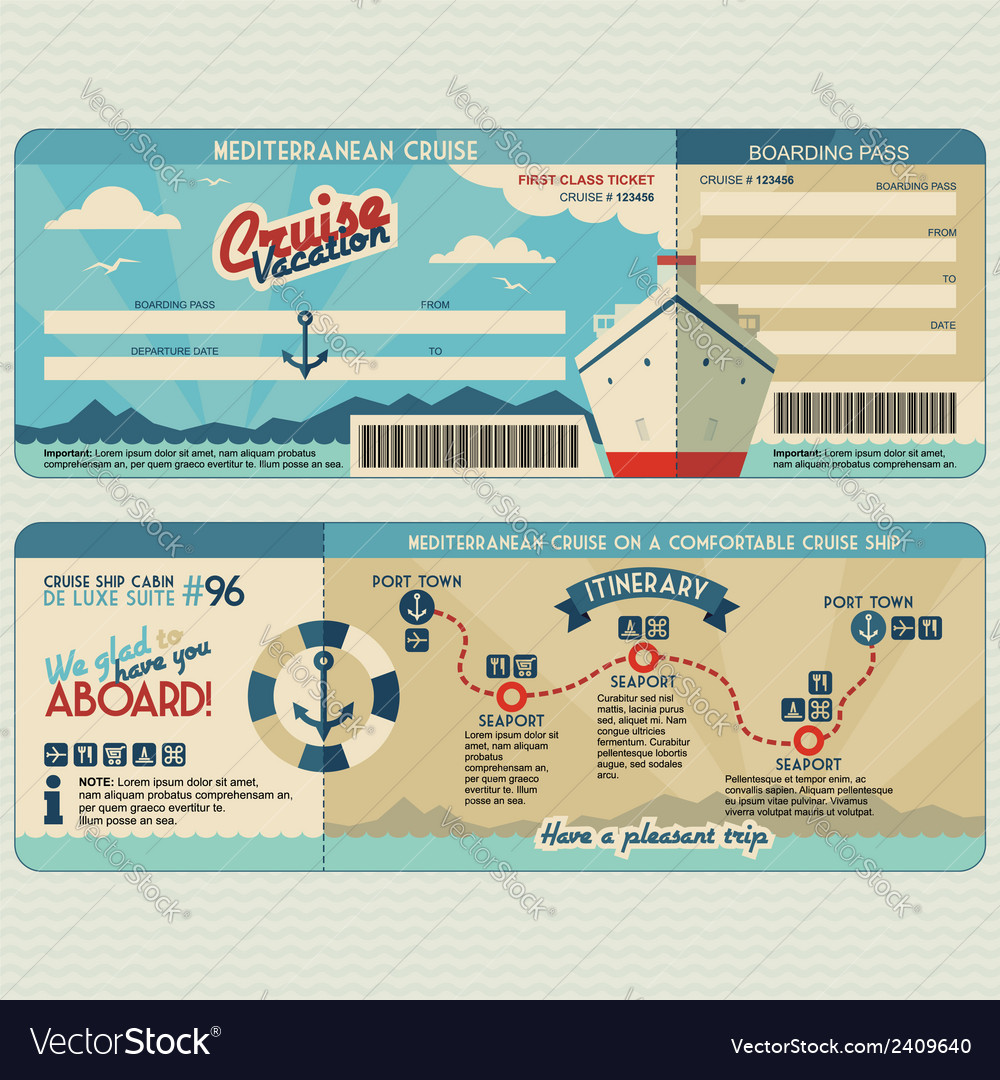 Free Printable Cruise Boarding Pass Template - Printable Templates Free