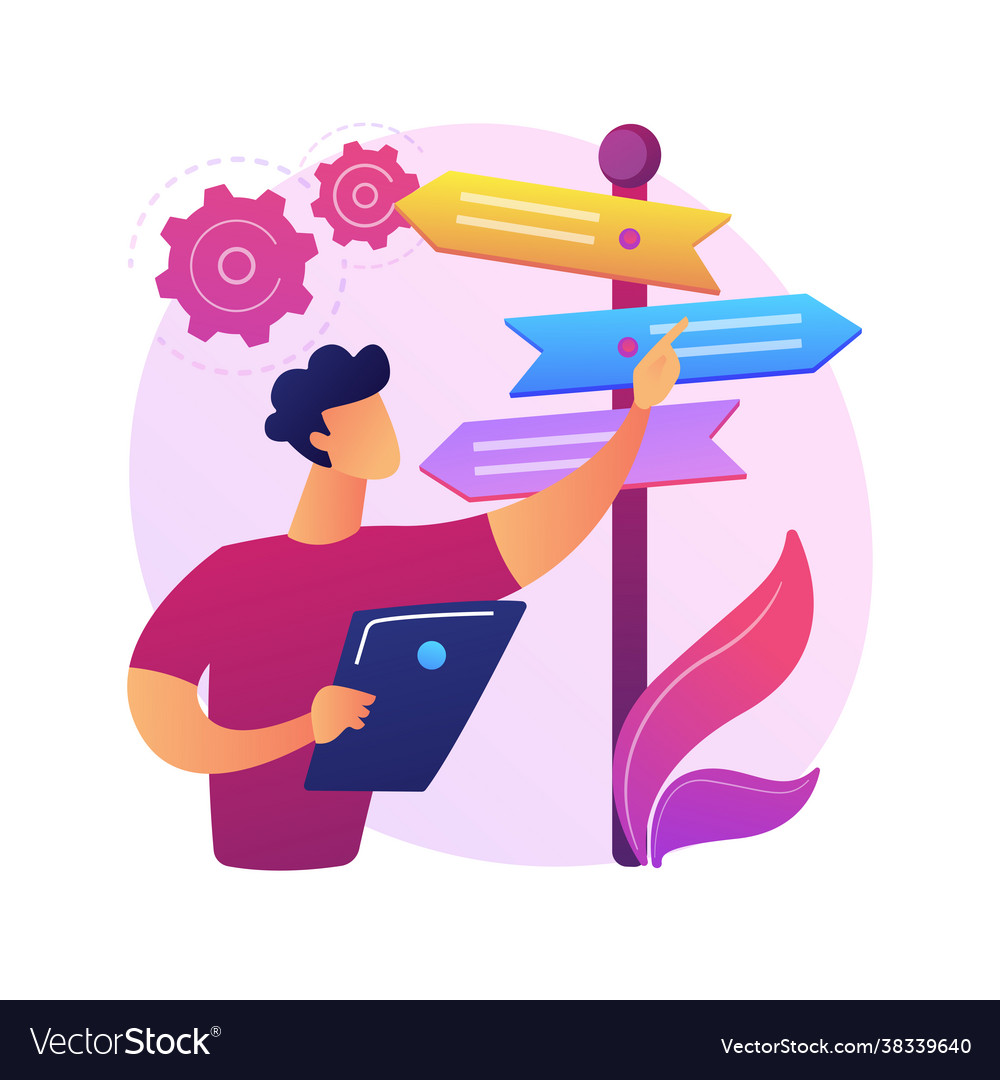Decision making abstract concept Royalty Free Vector Image