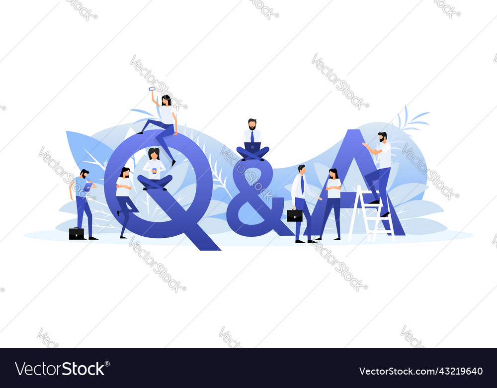 Faq qa online support center concept search icon