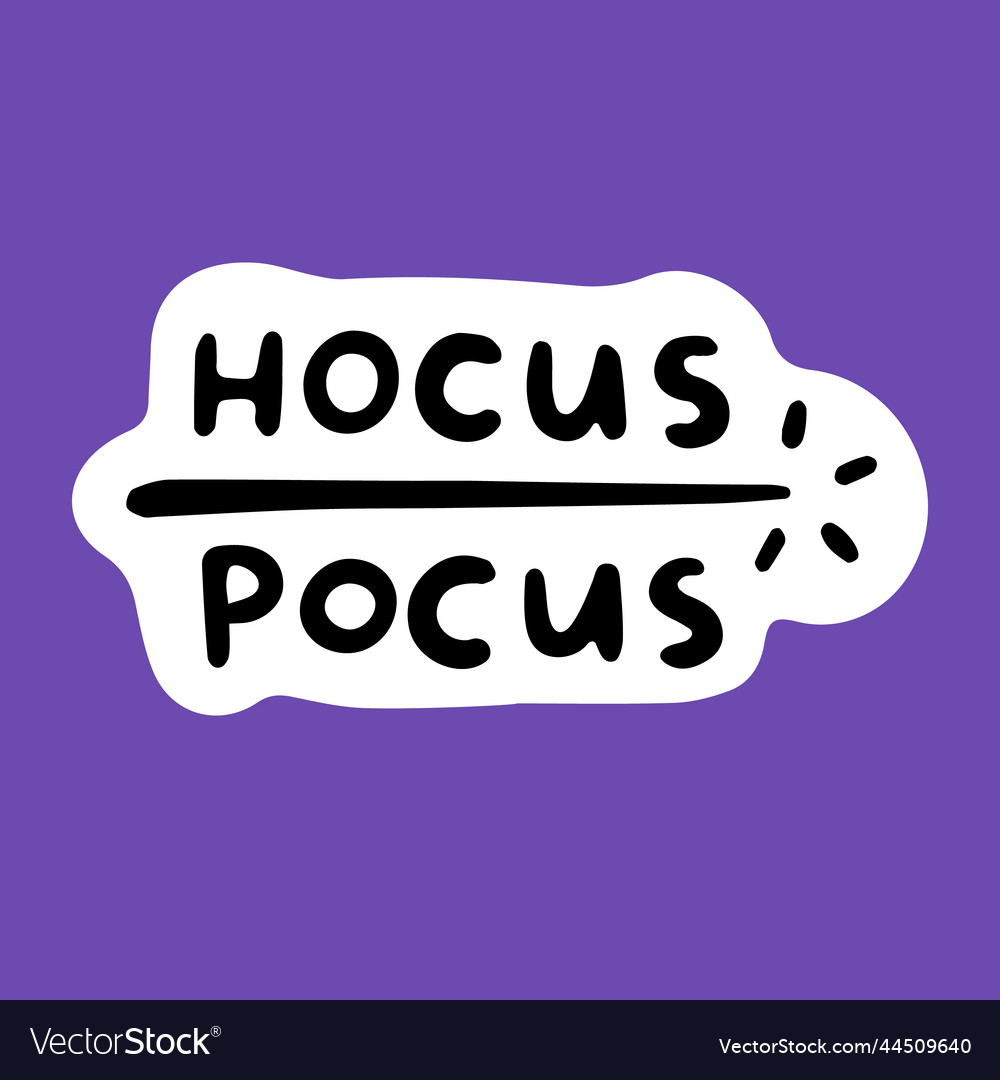 Hocus pocus halloween lettering sticker Royalty Free Vector