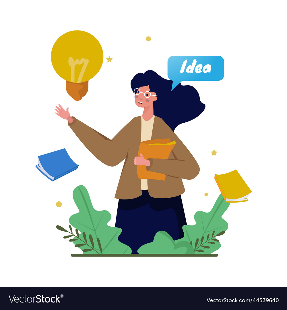 Learning with getting ideas concept