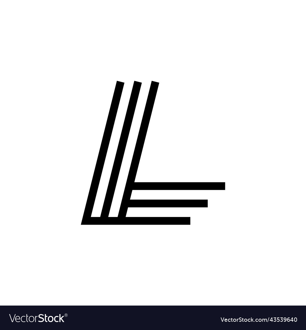 Modern Monogram Letter L Logo Design Royalty Free Vector