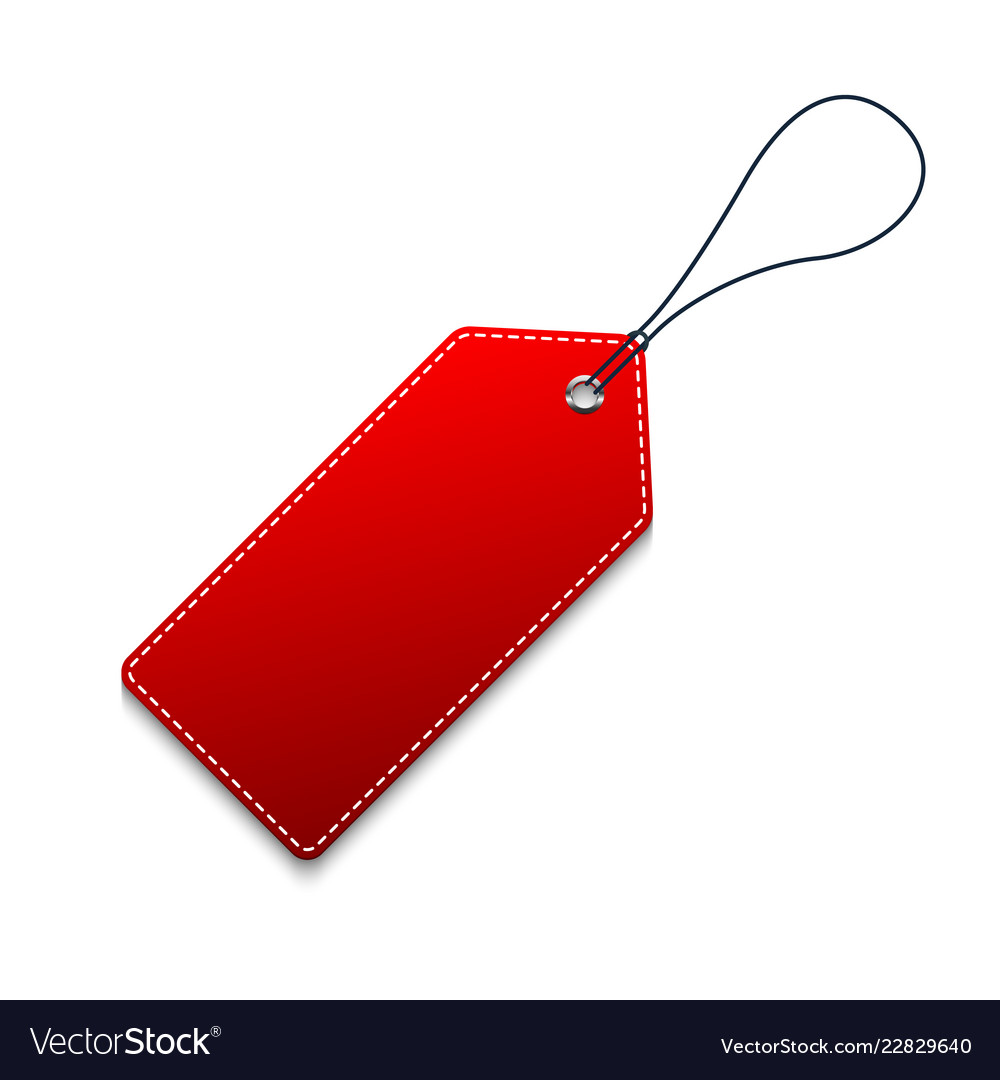 Red price tag Royalty Free Vector Image - VectorStock