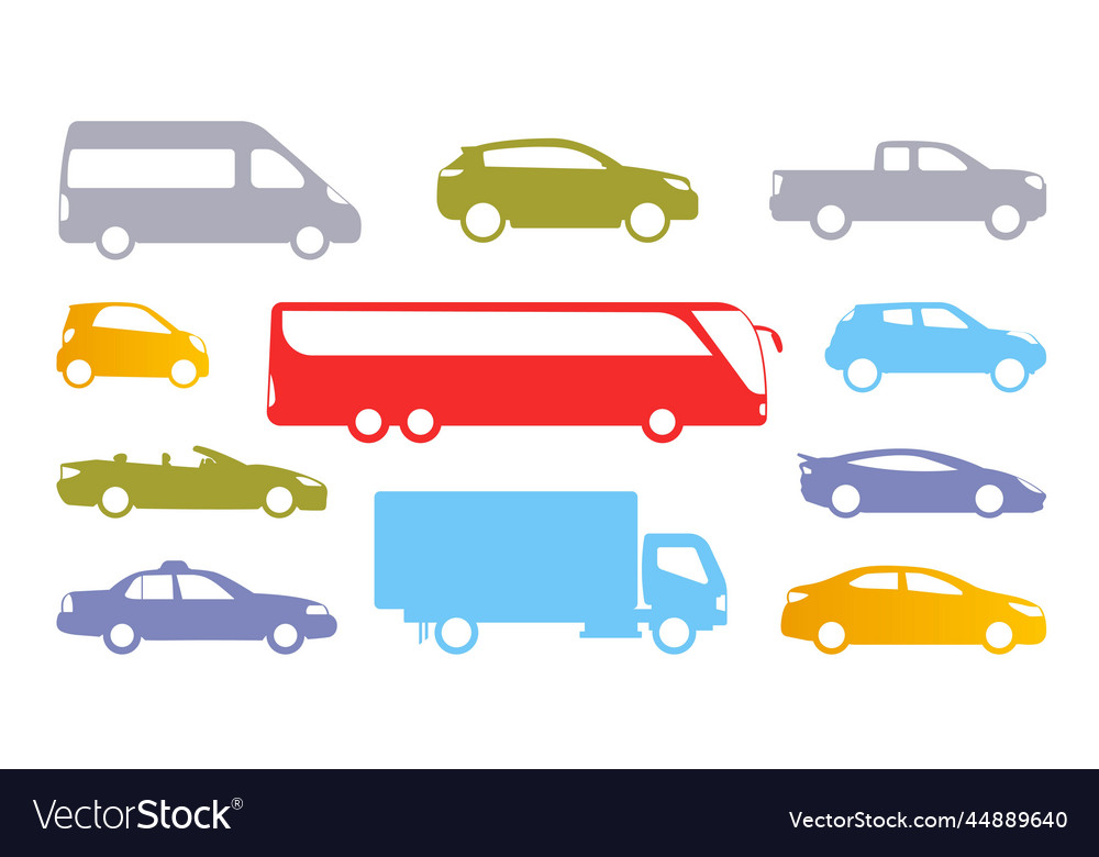 Set of cars vector image Set of cars