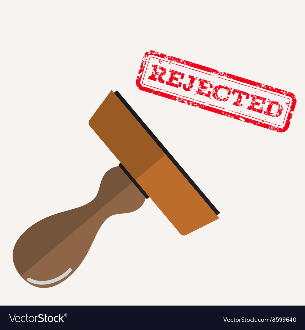 Stamp rejected with red text