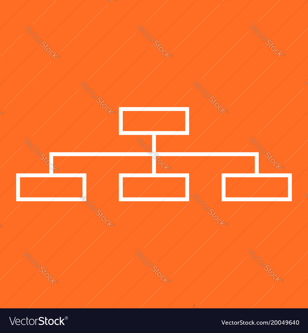 Structure simple flat icon on orange background