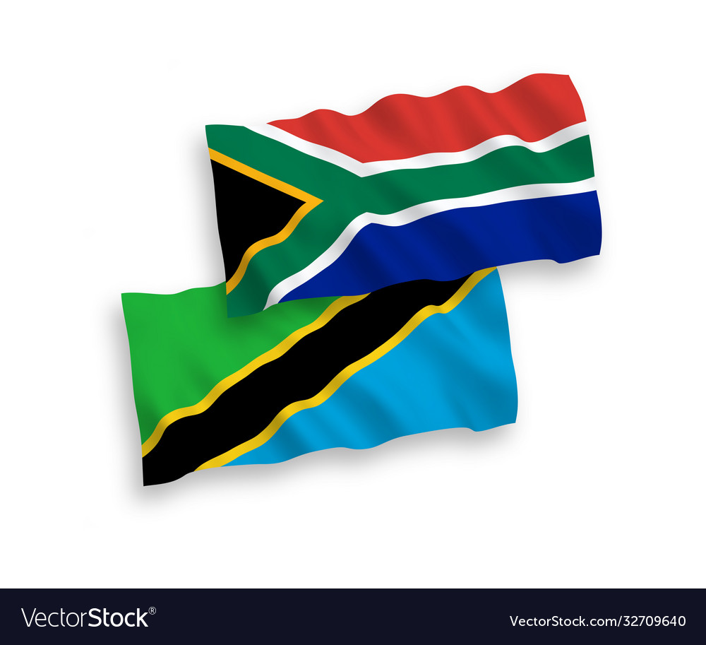 Tansania & Südafrika Flaggen