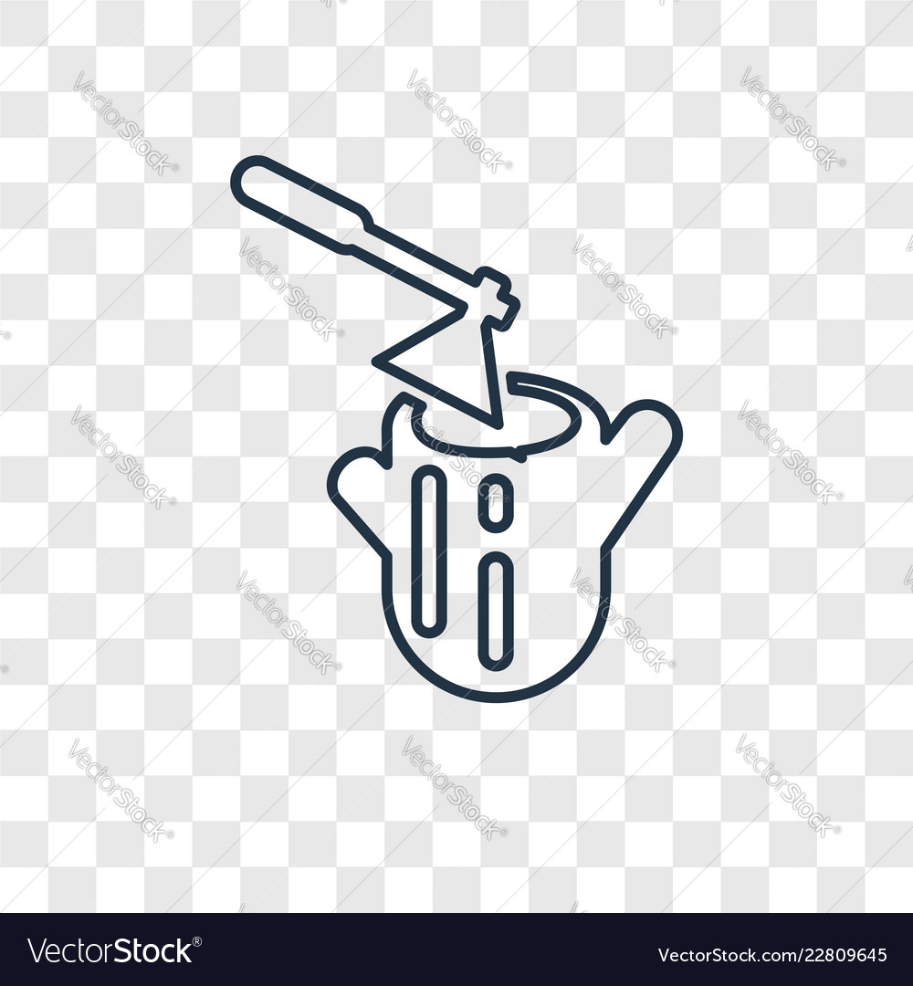 Axe concept linear icon isolated on transparent