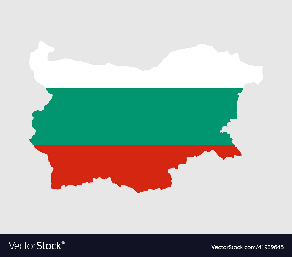 Bulgaria map flag bulgarian country and banner vector image Bulgaria map flag bulgarian country and banner