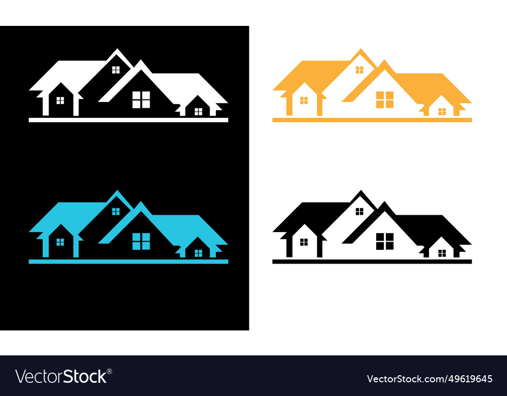Collection of building architecture sets real est vector image Collection of building architecture sets real est