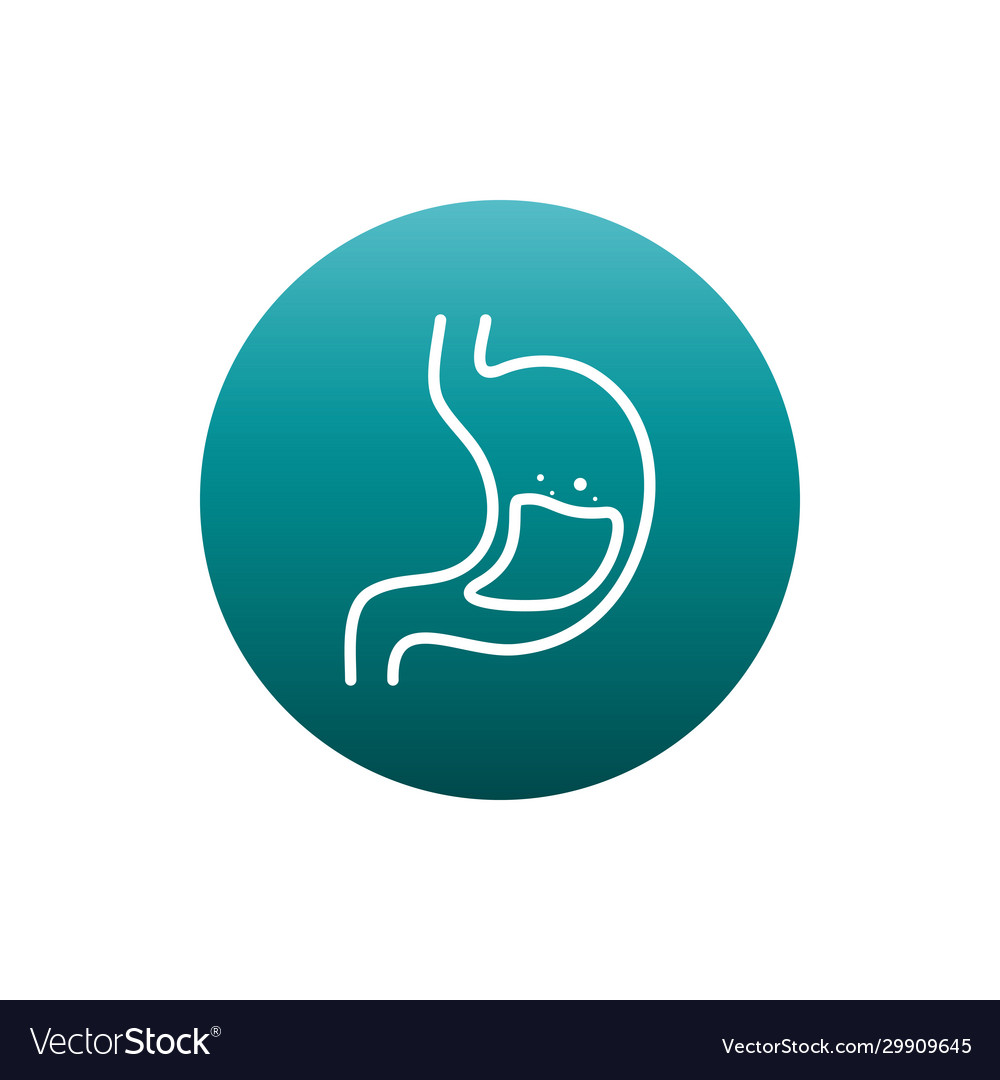 Isolated stomach block gradient style icon