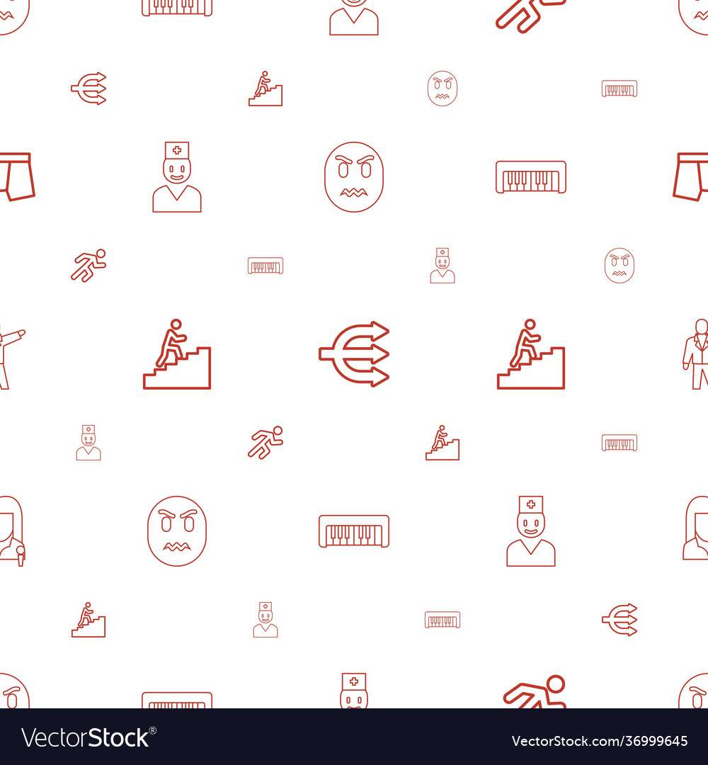 Man icons pattern seamless white background