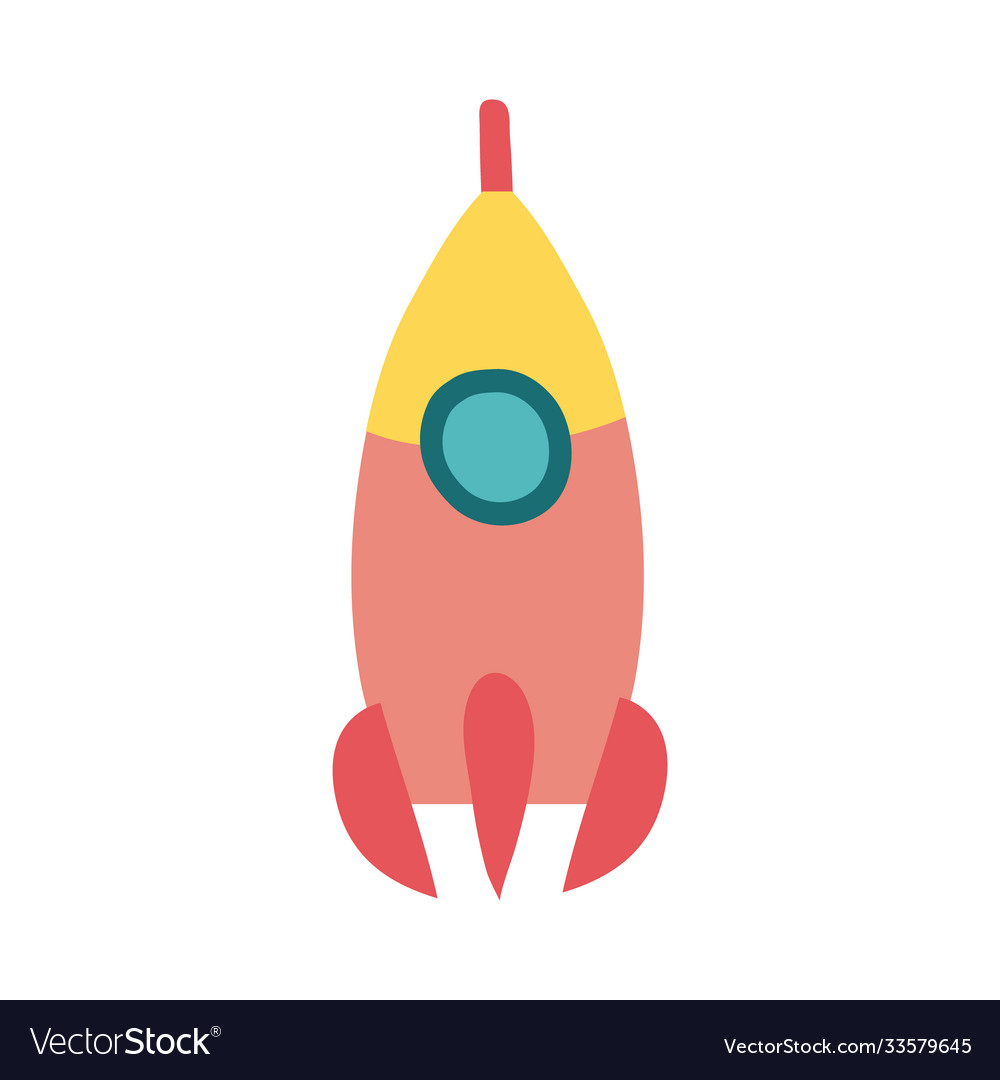 Rocket launcher flat style icon Royalty Free Vector Image