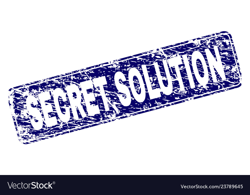 Scratched secret solution framed rounded rectangle