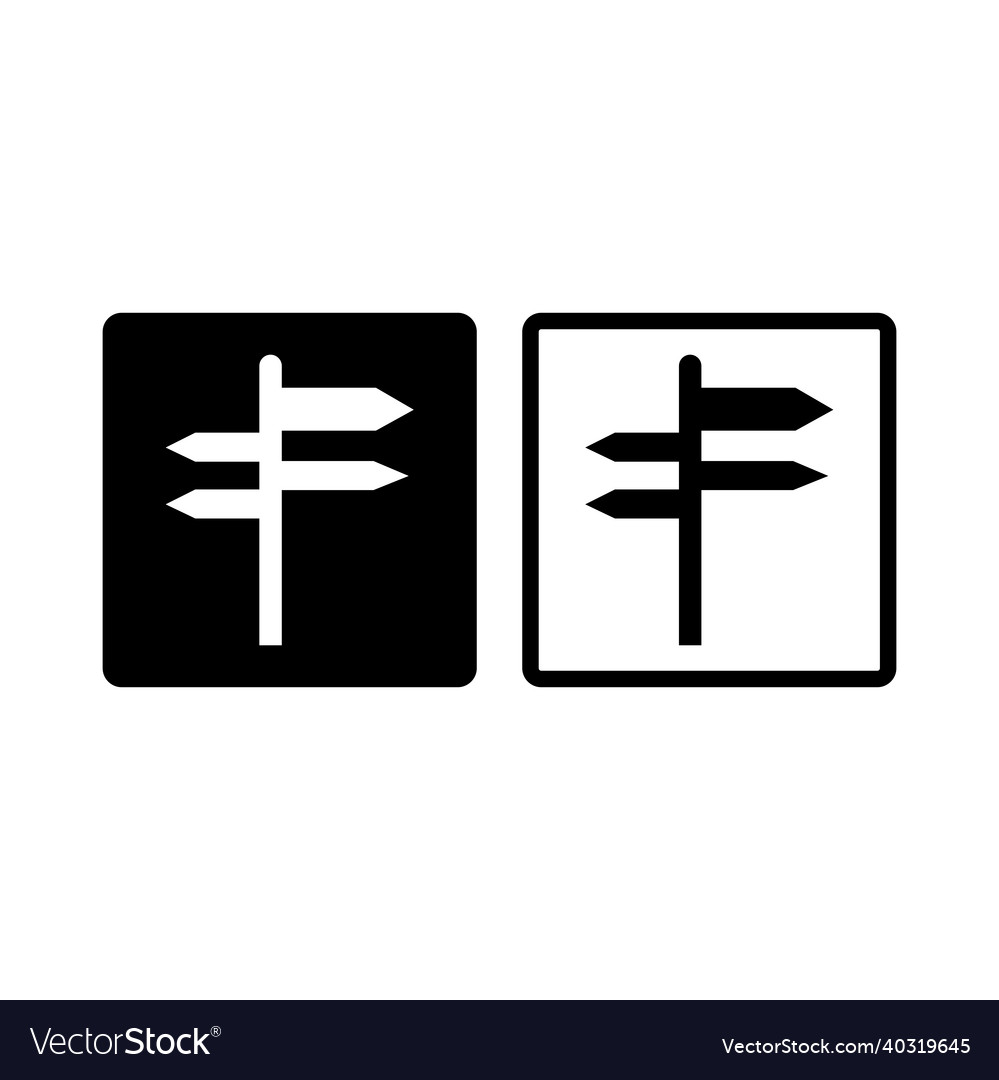 Street pointer icon way