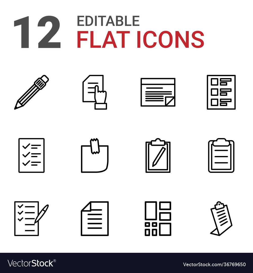 12 list icons