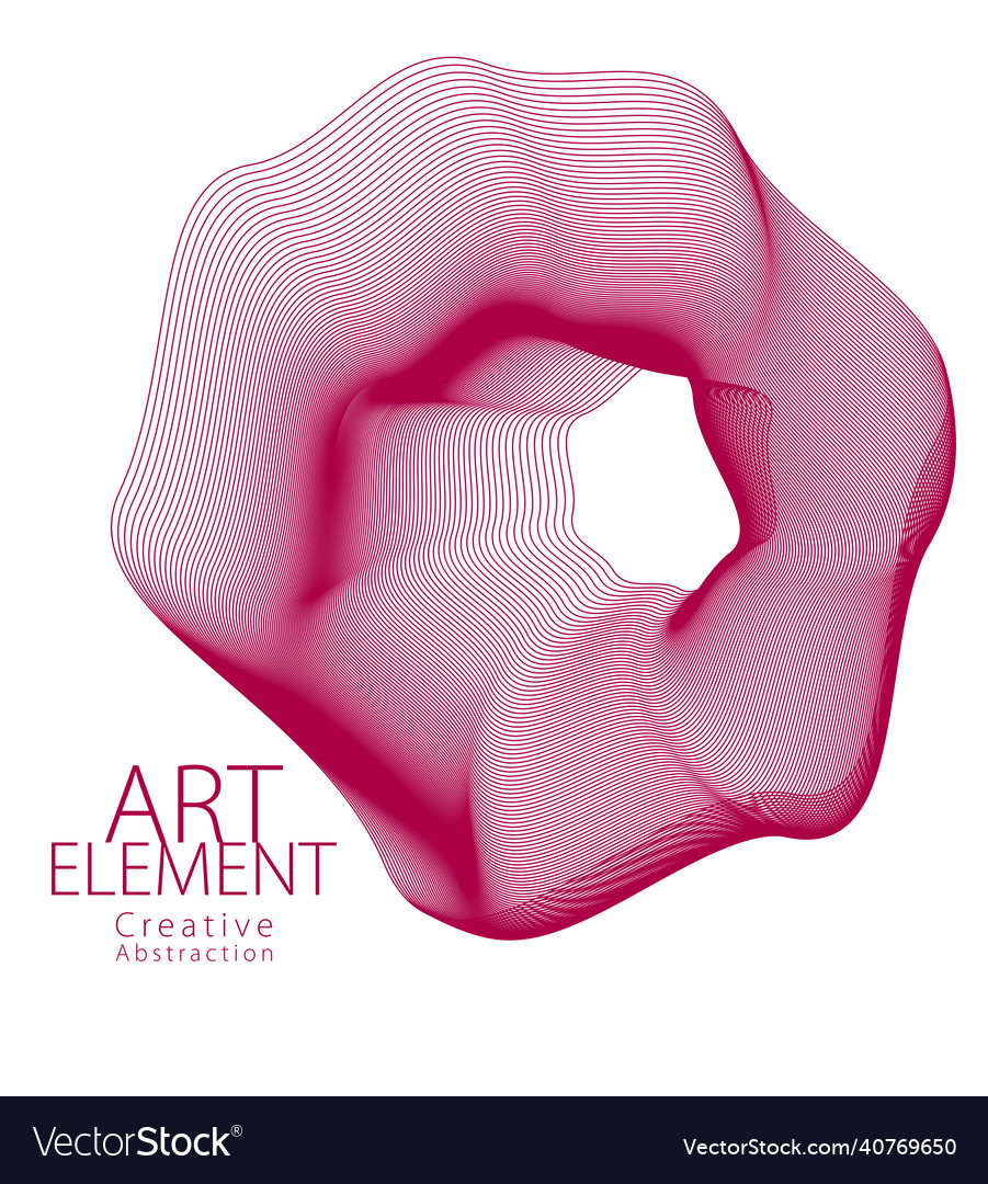 Abstract art element for design linear flower vector image Abstract art element for design linear flower