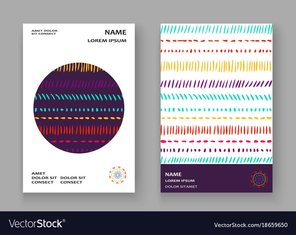 Abstract pattern with color hand drawn strokes