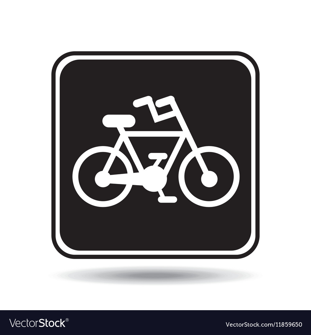 Bicycle route sign graphic Royalty Free Vector Image