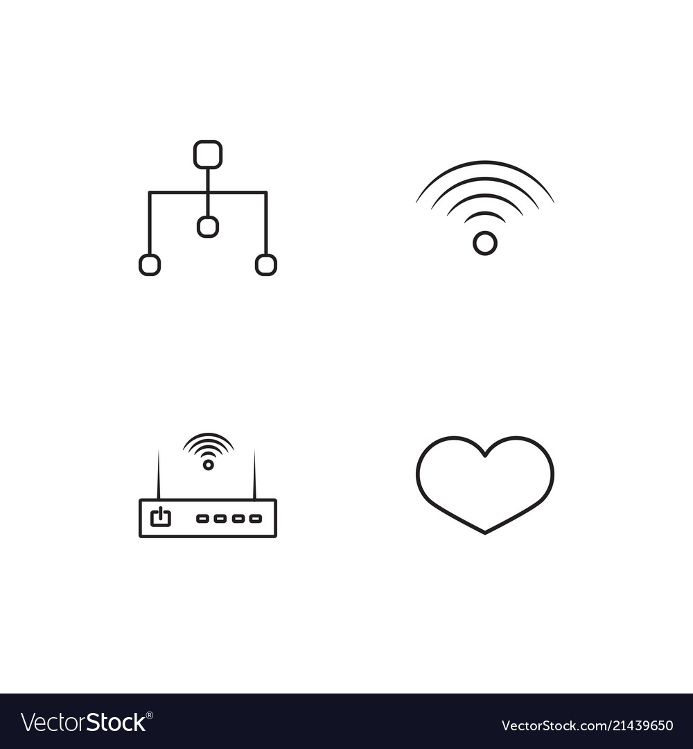 Communication linear icons set simple outline