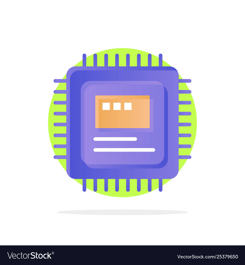 Cpu storage computer hardware abstract circle
