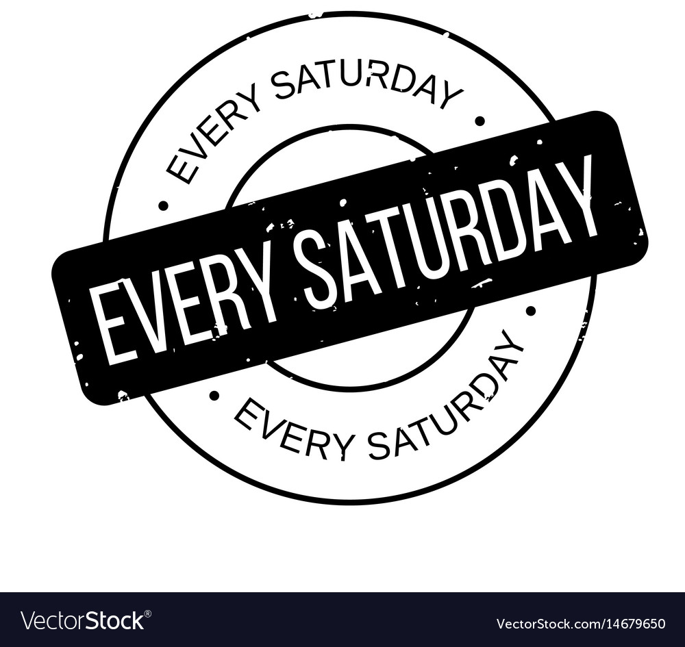 Every saturday rubber stamp Royalty Free Vector Image