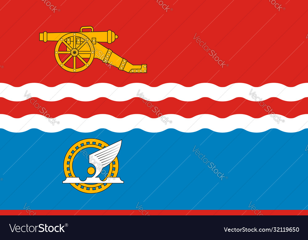 Flag Kamensk Uralsky In Sverdlovsk Oblast In Vector Image