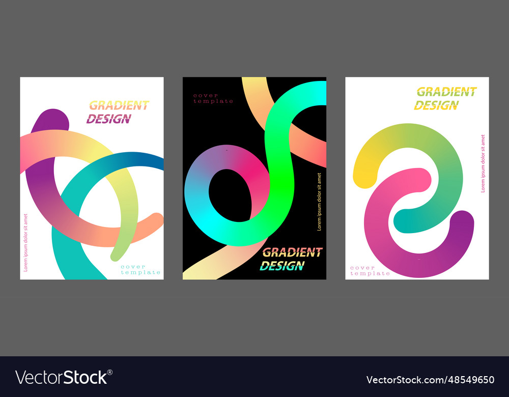 Gradient smooth lines minimalistic colorful