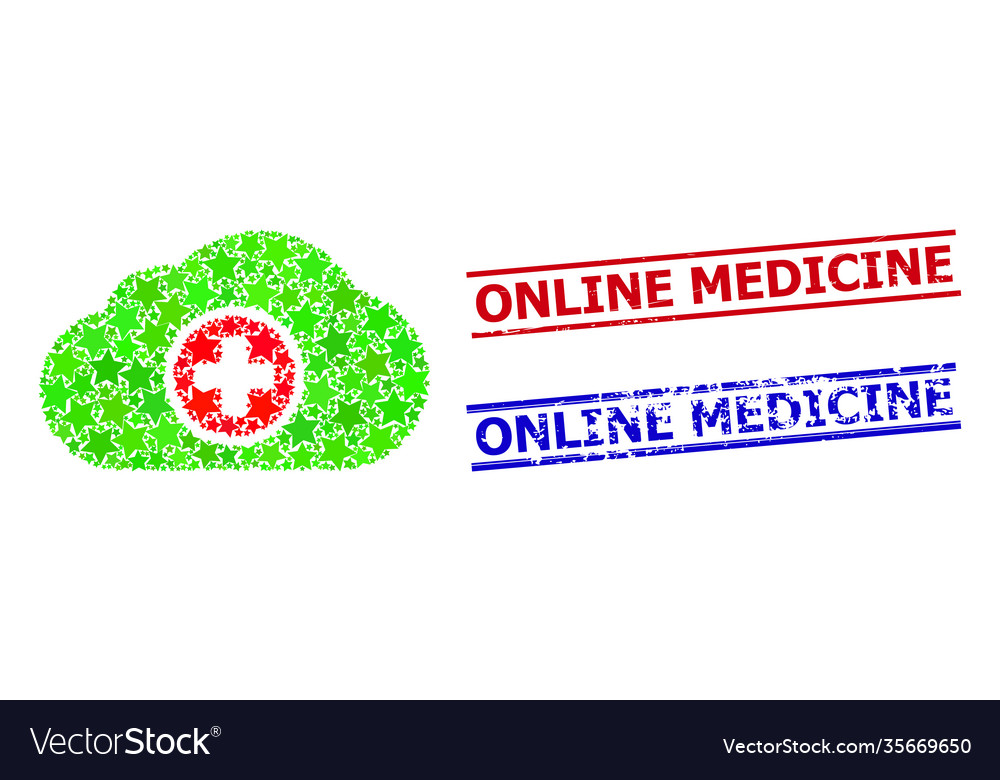 Medical cloud star mosaic and online medicine