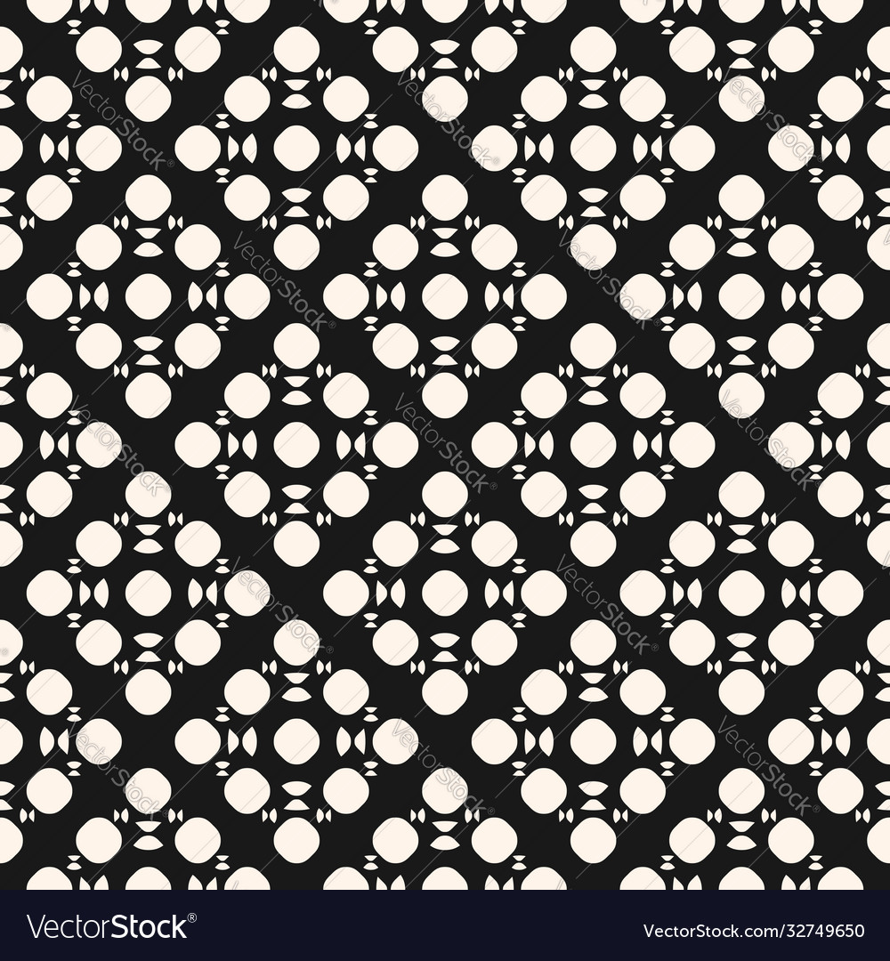 Monochrome seamless pattern with simple geometric