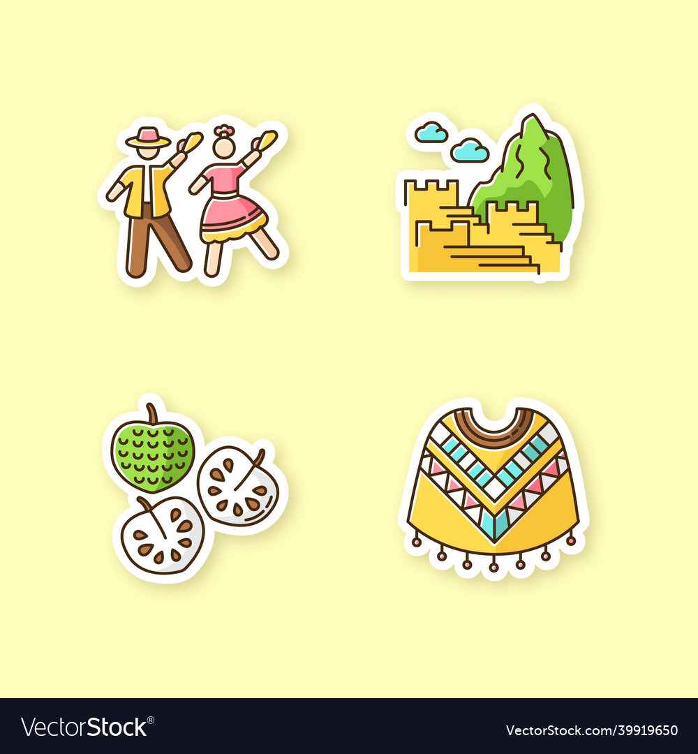 Peru printable patches spanish and native