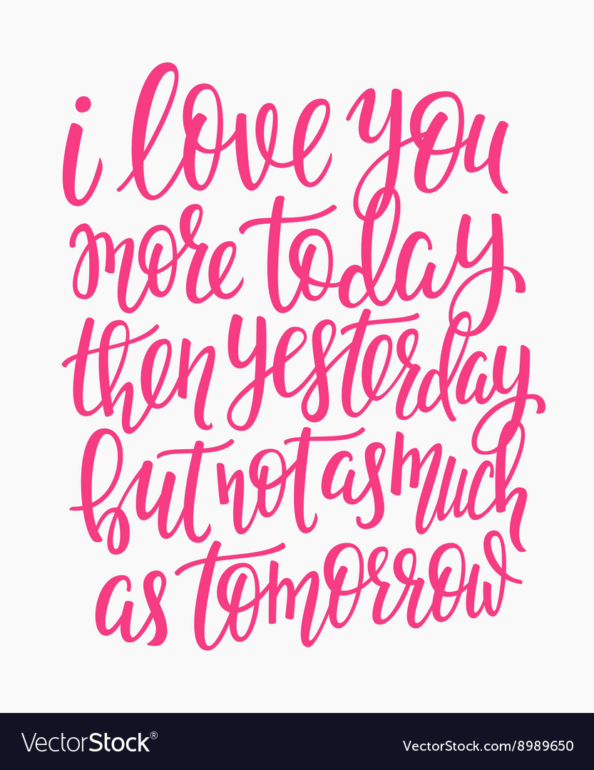 Romantic love lettering typography