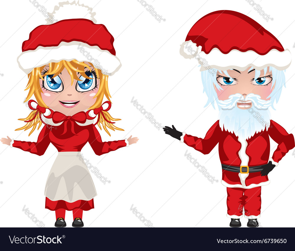 Santa And Mrs Claus Vector Image Santa And Mrs Claus Vector Image