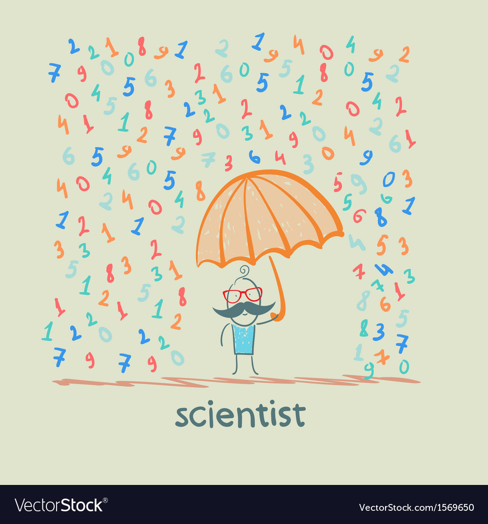 Scientist in the rain of numbers