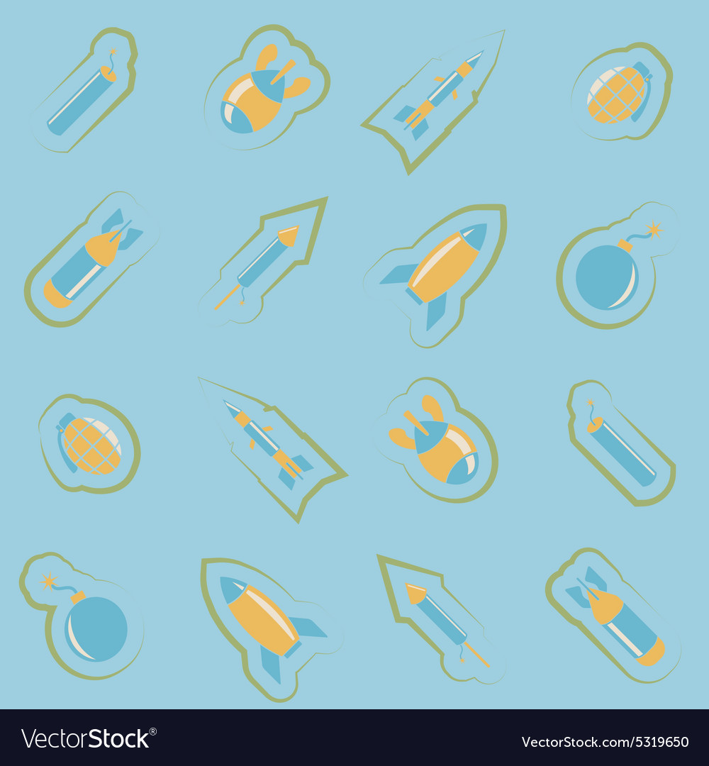 Seamless abstract background with bombs