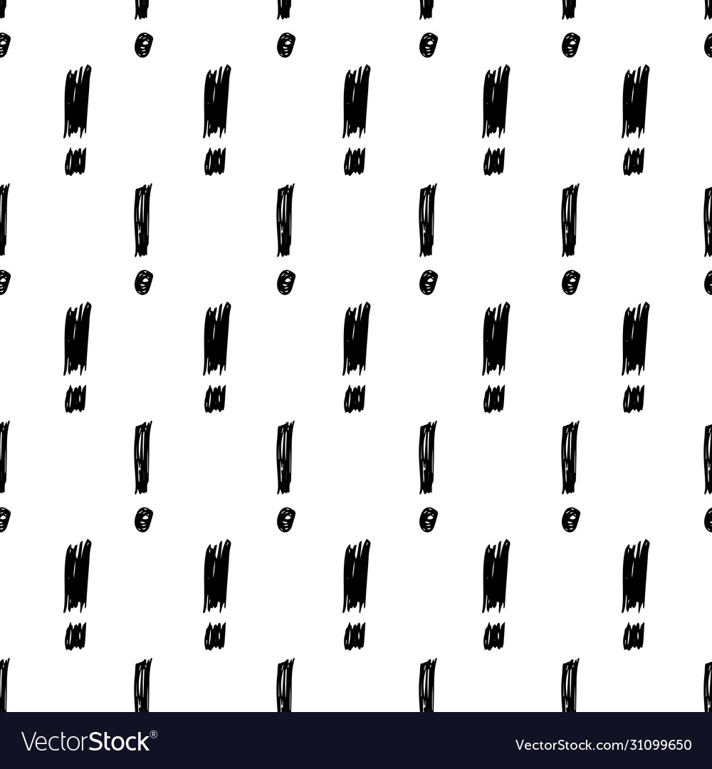 Seamless pattern with exclamation mark symbol