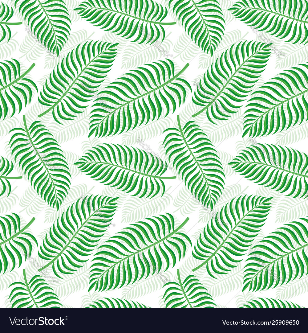 Seamless pattern with palm leaves