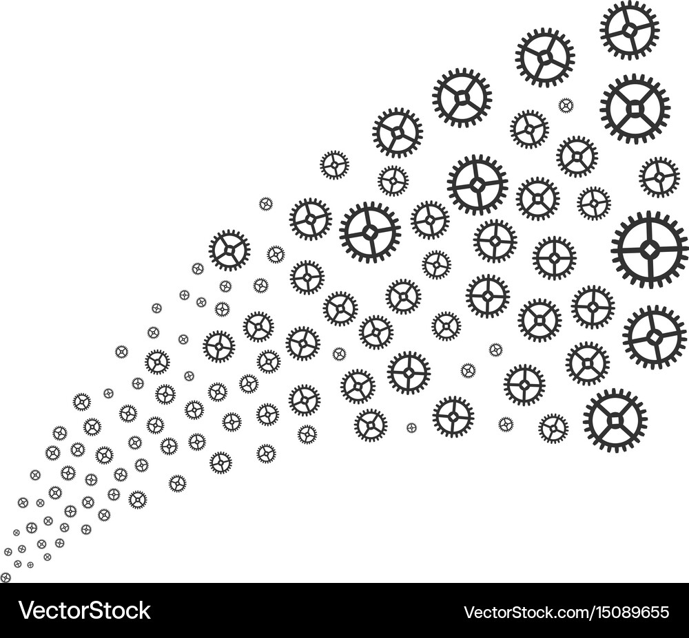 Clock gear source stream Royalty Free Vector Image