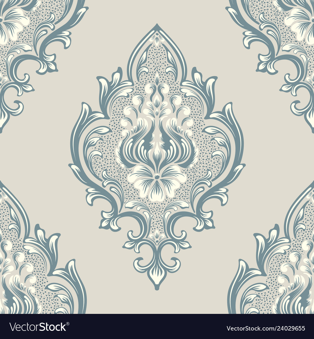 Damask seamless pattern element classical vector image Damask seamless pattern element classical