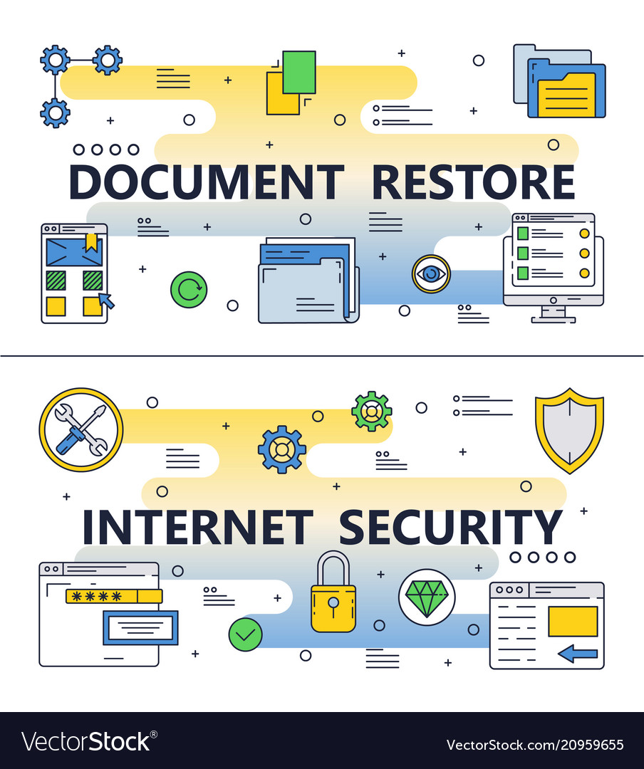 Document Recovery & Security Icons
