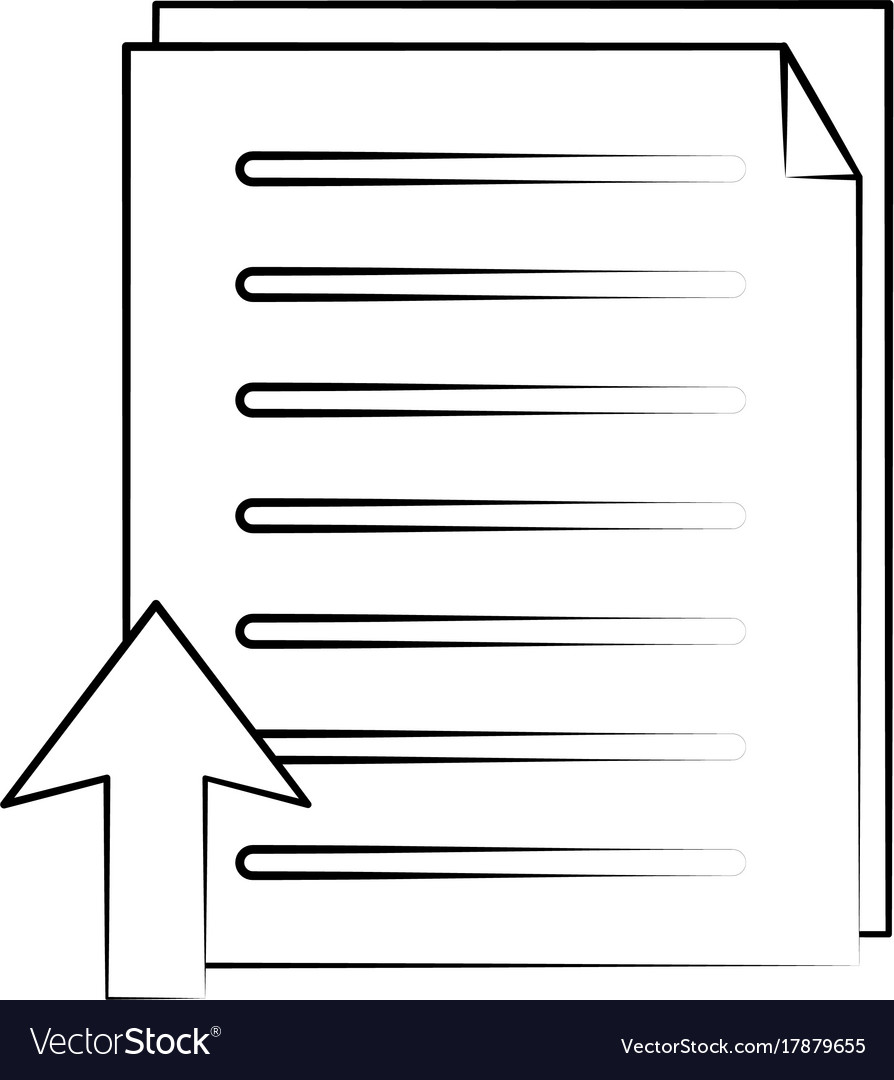 Document with upload arrow icon image